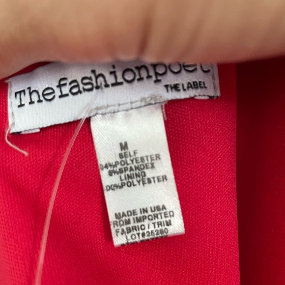 NWT Red midi dress with cutout. Size medium - Picture 3 of 5